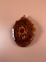 Pinecone Pendant With Metallic Blue Inlay - Etsy