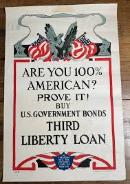 Original 1918 WWI Poster Third Liberty Loan- Are You 100 ...