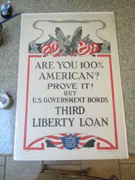 Original WW1 poster-30" X 20"-ARE YOU 100% AMERICAN-PROVE IT ...