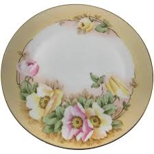 Antique Bavaria Plate Roses Studio Hand Painted. For Sale at ...