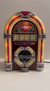Crosley CR11 Lighted Tabletop Jukebox AM/FM Cassette ...
