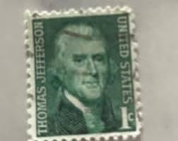 Thomas Jefferson 1 Cent 1966 Stamp Block of 4 | President Vintage Unused US Postage Stamp | Never Hinged - Etsy