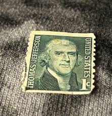 Rare President Thomas Jefferson 1 Cent Postage Stamp