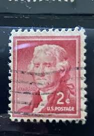 Rare Thomas Jefferson Vintage 2 Cent Stamp Red 1930's Great Condition | eBay