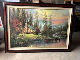 Thomas Kinkade "Peaceful Retreat" Painting (40" x 60") | eBay