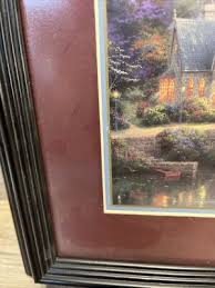 Thomas Kinkade Lamplight Manor August 2002 Calendar Print Framed 16.5” x 13.5” | eBay