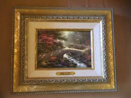 Thomas Kinkade Framed Accent Print Bridge of Faith COA ...