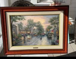Carmel, Sunset on Ocean Avenue Canvas print by Thomas Kinkade | eBay