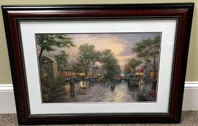Sold at Auction: Thomas Kinkade, Thomas Kinkade (American, b. 1958, d. 2012 ) Carmel, Sunset on Ocean Avenue Limited Edition Lithograph FRAMED
