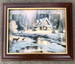 Thomas Kinkade's Seasons Everett's Winter Peace Reflection ...