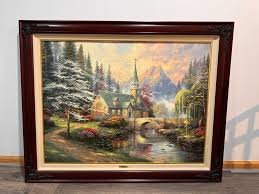 Thomas Kinkade Dogwood Chapel (30x40) $2,250 plus shipping Pm me if interested!! | Facebook