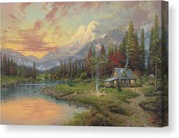 Evening Majesty #2 Canvas Print by Thomas Kinkade - Thomas Kinkade