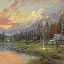 Sierra Paradise Art Print by Thomas Kinkade Studios - Thomas Kinkade