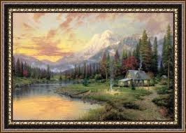 Thomas Kinkade Evening Majesty Framed Print for sale - iArtPrints.com