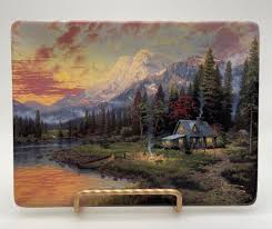 Thomas Kinkade's "evening Majesty" Limited Edition 8 X 6 Porcelain Collectible Plate - Etsy