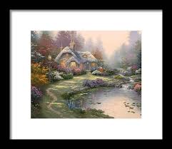 Everett's Cottage Framed Print by Thomas Kinkade - Thomas ...