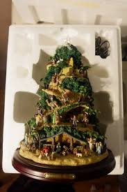 Thomas Kinkade Lighted Nativity Tree Glory To The New Born ...