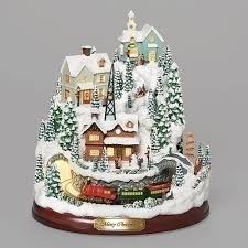 LIGHTED MUSICAL MOUNTAIN VILLAGE WITH ROTATING TRAIN HOLIDAY ...