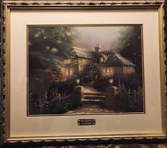 THOMAS KINKADE Painting “HOLLYHOCK HOUSE” | eBay