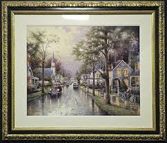 Thomas Kinkade Hometown Morning Lithograph