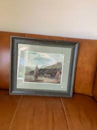 Original Watercolor Painting of Mountains and Trees Signed ...