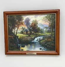 Thomas Kinkade Mountain Retreat Canvas by Bradford Exchange ...