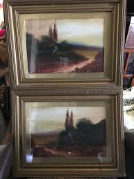 Pair of Victorian Oil Paintings on Board , Framed,glazed ...