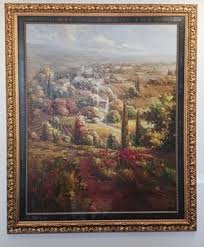 59"x 47" Wood Framed Piano Bar Canvas Painting By Artist ...