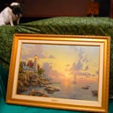 Kinkade's "carmel, Sunset on Ocean Avenue" ~ Framed Ltd Edition Canvas "i" Proof 24x36 Oil Highlighting - Etsy