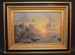 Sold at Auction: Thomas Kinkade, Thomas Kinkade "The Sea Of Tranquility" Lithograph On Canvas limited edition 185 / 480 R/E Size 18"