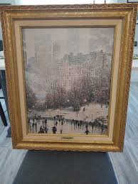 THOMAS KINKADE ~ Skating in the Park, Signed $200.00 - PicClick