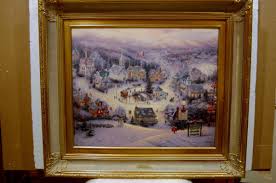 Thomas Kinkade S/N framed ST. NICHOLAS CIRCLE 20 X 24 canvas ...