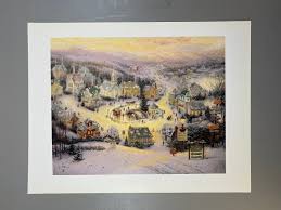 RESERVED Christmas Memories, Thomas Kinkade, Print, Portrait ...