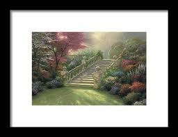Stairway To Paradise #1 Framed Print by Thomas Kinkade ...