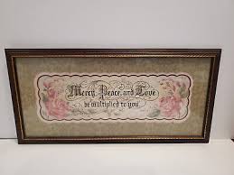 Joan Cole Framed Victorian Style Picture Jude 1:2 Mercy Peace Love be Multiplied | eBay