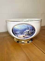 Thomas Kinkade Sunday Evening Sleigh Ride Bowl - Christmas ...