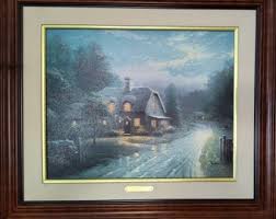 Thomas Kinkade Moonlight Lane I With Authentication P/N 1091 ...