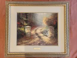 Thomas Kinkade "The Autumn Gate" Library Edition Framed Matted Excellent 26x30 | eBay