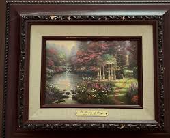 Thomas Kinkade Garden of Prayer Wood Framed Painting 12 x 10 w/COA | eBay
