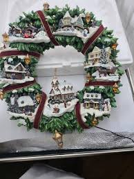 Thomas Kinkade Christmas Village Wreath by Hamilton ...