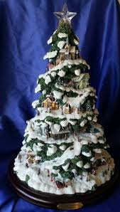 Thomas Kinkade Village Christmas Illuminated Tree 15" 2004 ...