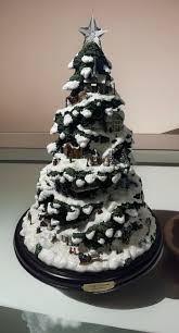 Thomas Kinkade Village Christmas Illuminated Tree 15 ...