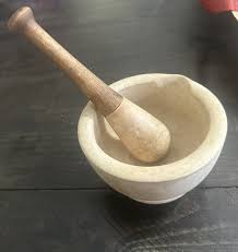 Antique Mortar And Pestle, Stamped, Wooden Handle | eBay