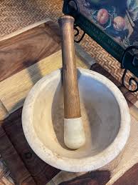 Antique Stoneware Apothecary Mortar & Pestle by Thomas ...