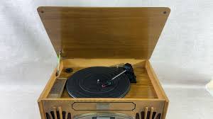 Lot - Crosley Wooden Multimedia Turntable With Built-In