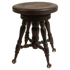 Victorian Adjustable Piano Stool with Claw Feet, USA, 1890s ...