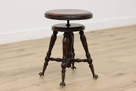 Victorian Antique Swivel Adjustable Piano Stool, Holtzman