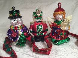 Trio of Vintage Glass Blown Character Ornaments - Etsy