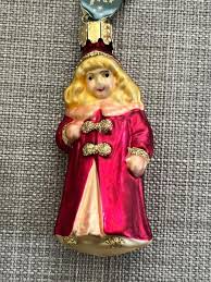 Christborn Germany Blown Glass Blonde Girl on Red Suit ...