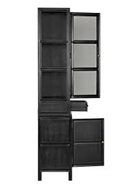 Noir Colonial Hutch Black Kitchen Cabinets GARM119HB ...